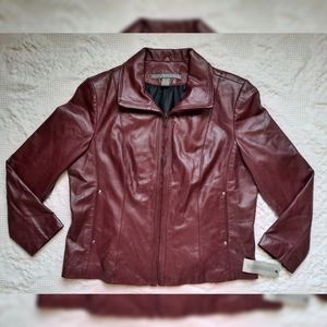 Kenneth Cole Reaction 2XL leather biker jacket